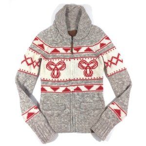 ARITZIA TNA 100% LAMBSWOOL SEE TO SKY ZIP SWEATER